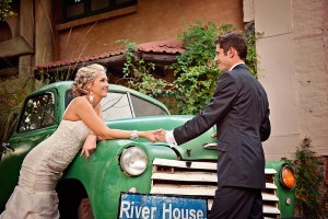 vintage couple wedding